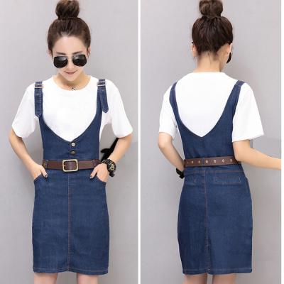 ĐẦM JEAN YẾM CÀI NÚT EO (KHÔNG KÈM THẮT LƯNG) - NY895